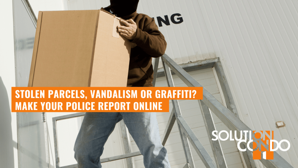 Stolen parcels, vandalism or graffiti make your police report online