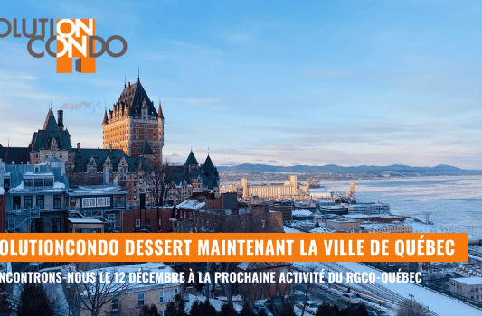 SolutionCondo dessert la Ville de Québec - activité du RGCQ